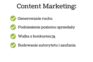 wykres przedstawiający jakie zalety ma content marketing